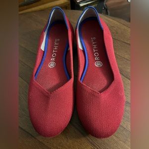 Scooter Red Rothy’s Flats size 9.5